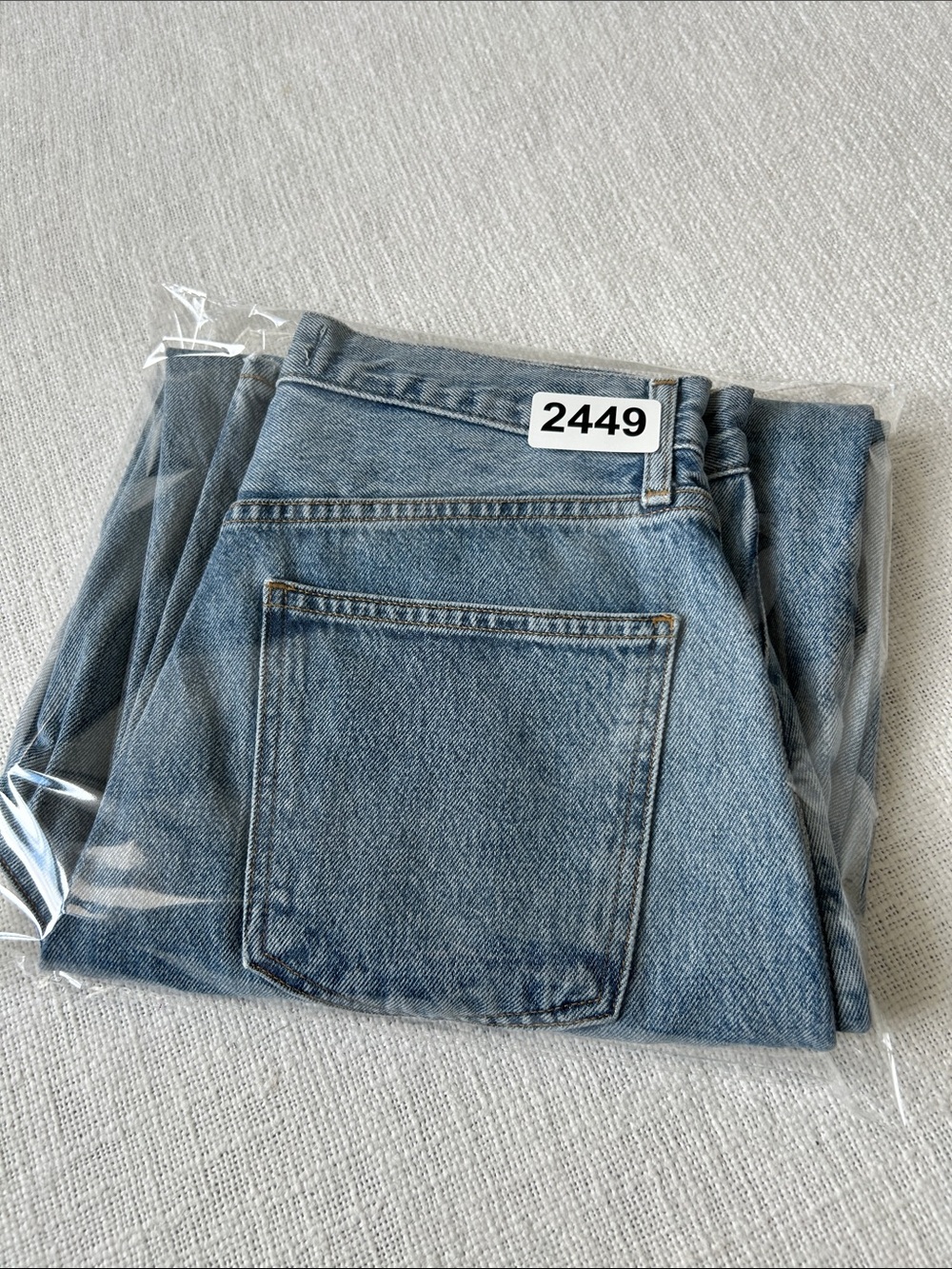 Agolde Mara High-Rise Barrel-Leg Light Wash Jeans Size 27 Curved Baggy Relaxed - Picture 16 of 16